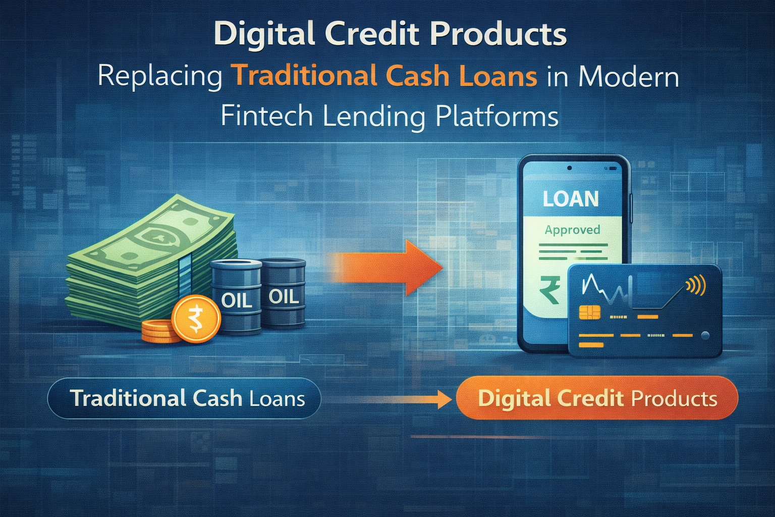 Digital credit products replacing traditional cash loans in modern fintech lending platforms