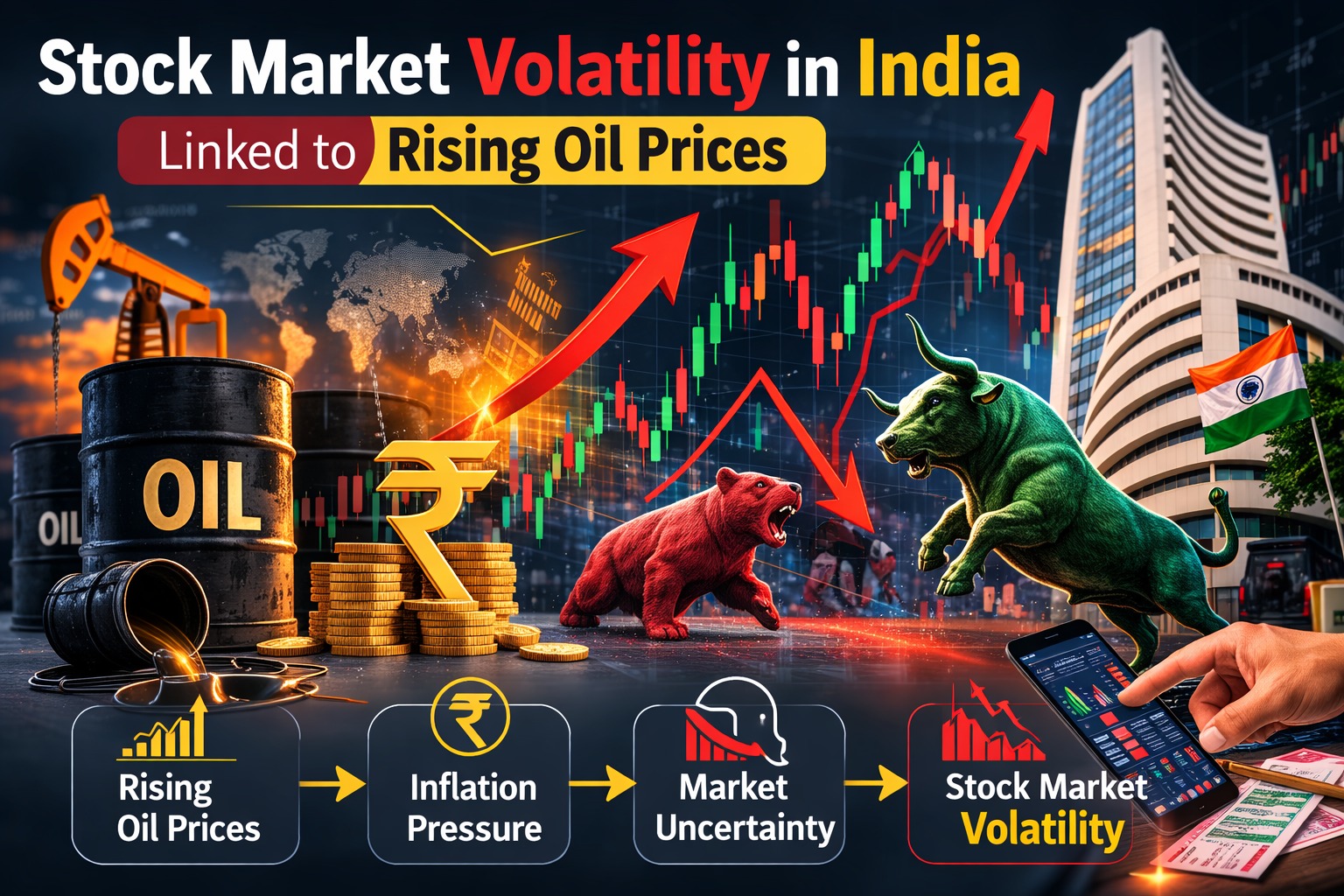 Stock market volatility in India linked to rising oil prices