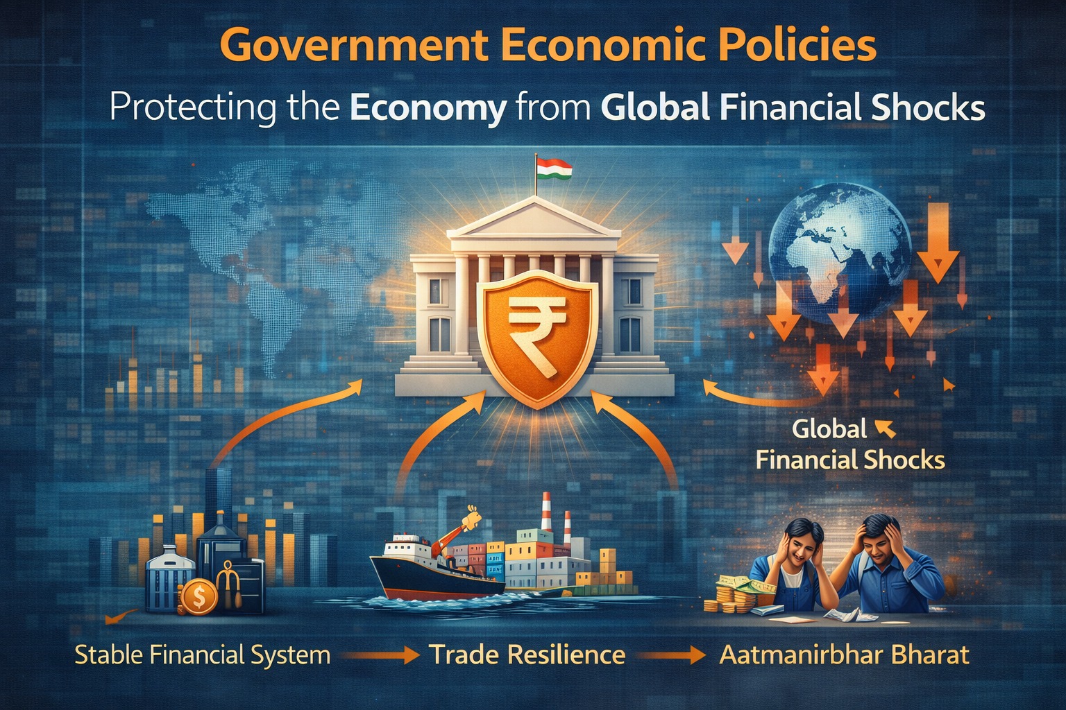 Government economic policies protecting the economy from global financial shocks