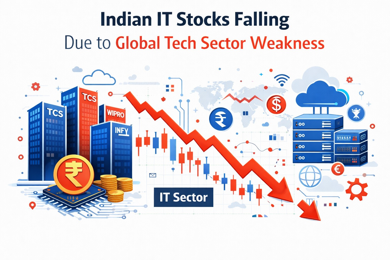 Indian IT stocks falling as global technology sector weakens infographic