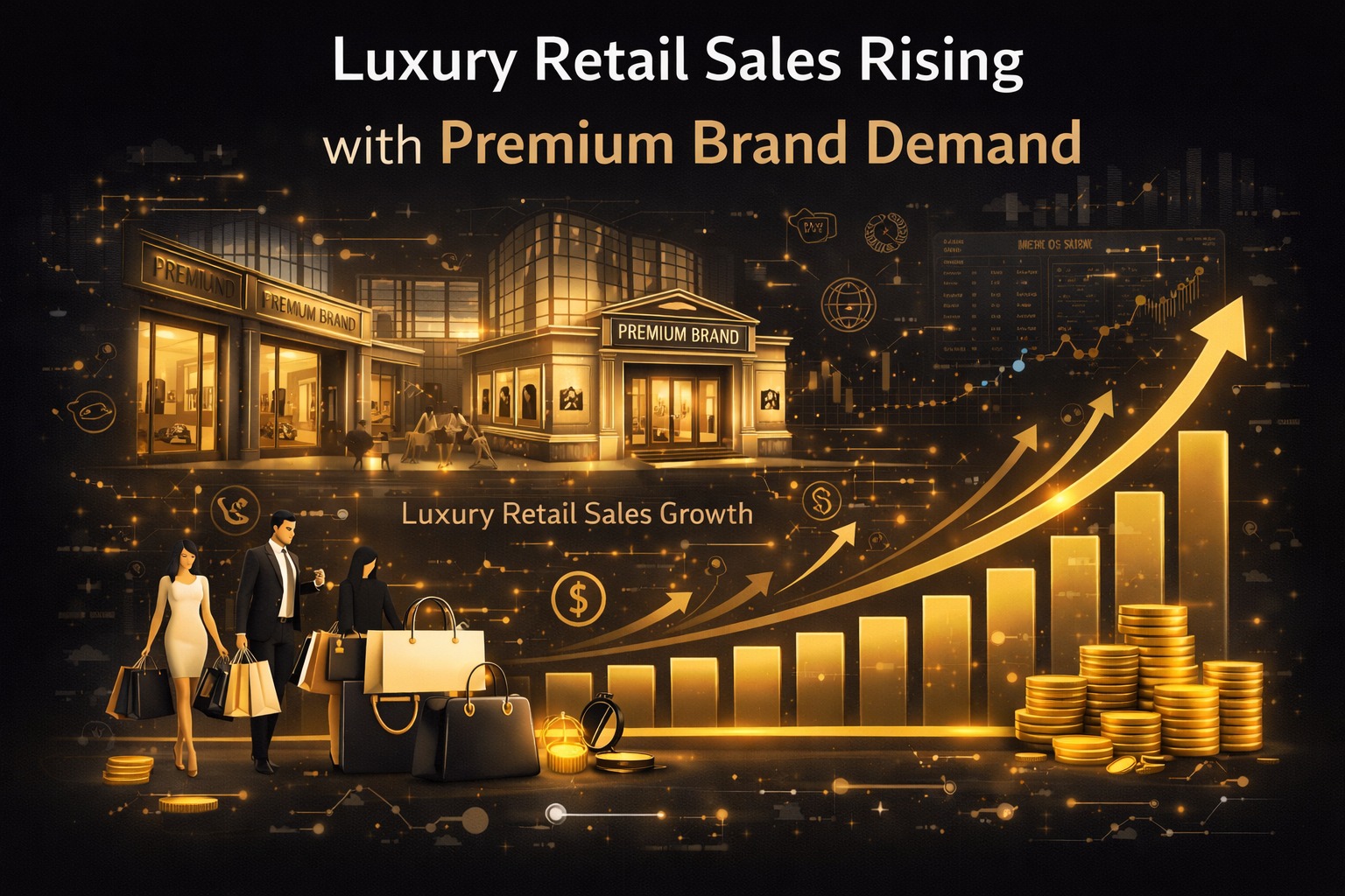 Luxury retail sales rising with premium brand demand chart
