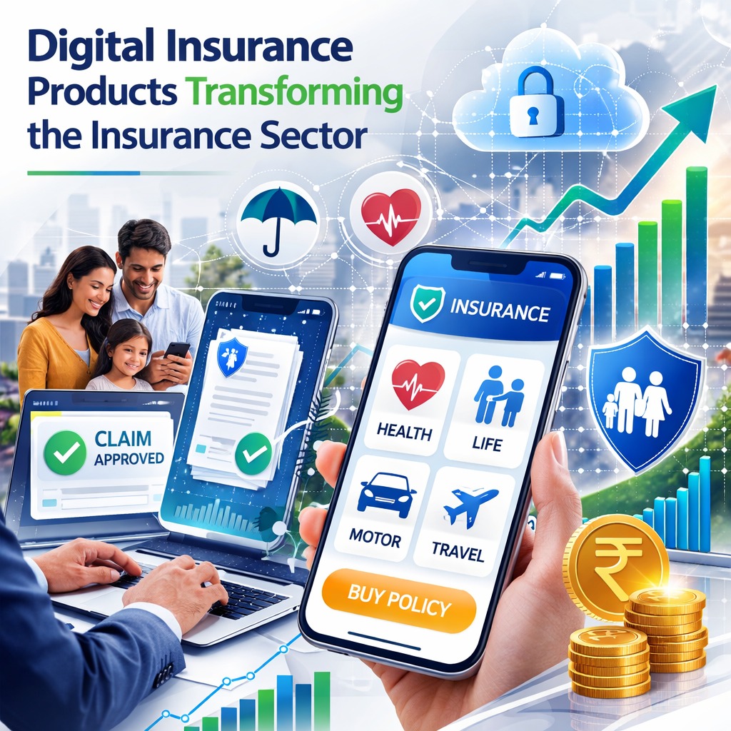 Digital insurance products transforming the insurance sector infographic