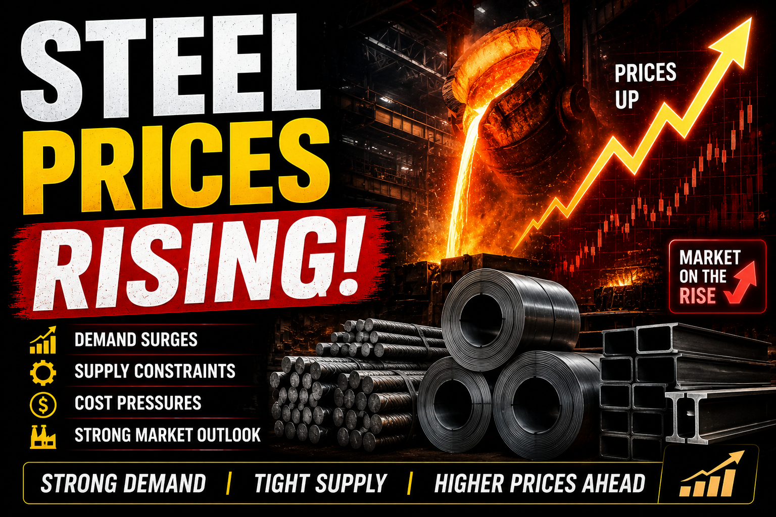 steel companies increasing prices with industrial manufacturing and commodity charts