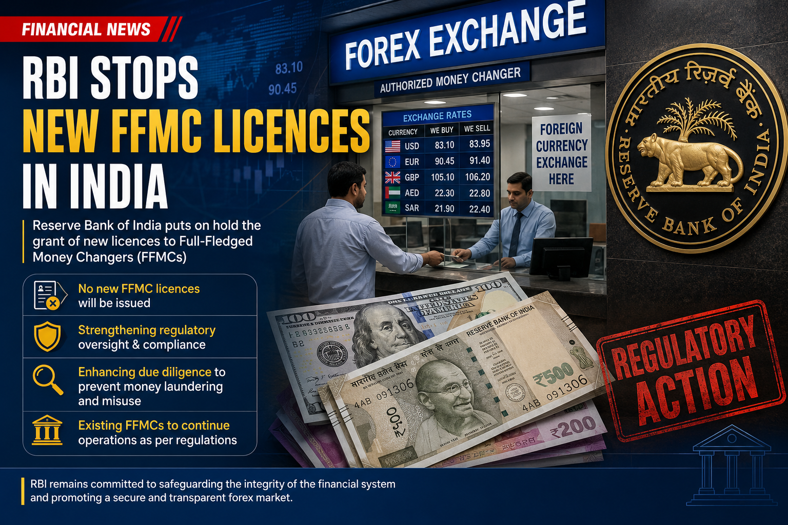 RBI announcing no fresh licences for Full-Fledged Money Changers in India