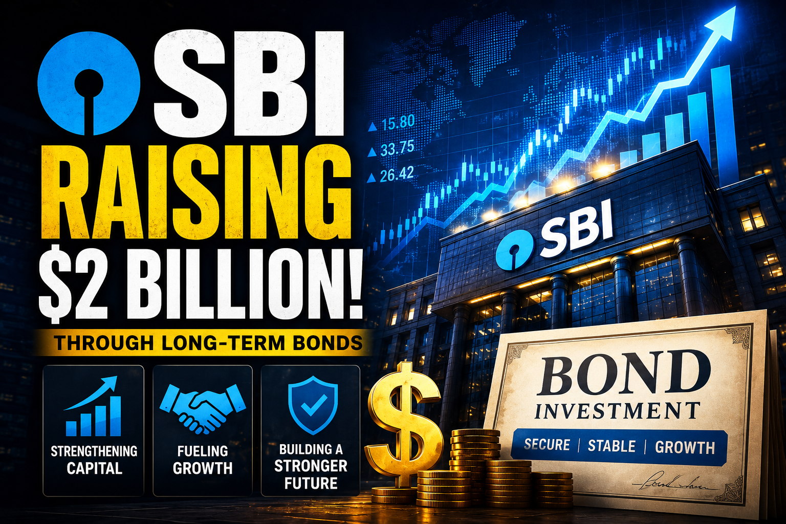 State Bank of India planning to raise 2 billion dollars through long-term bonds