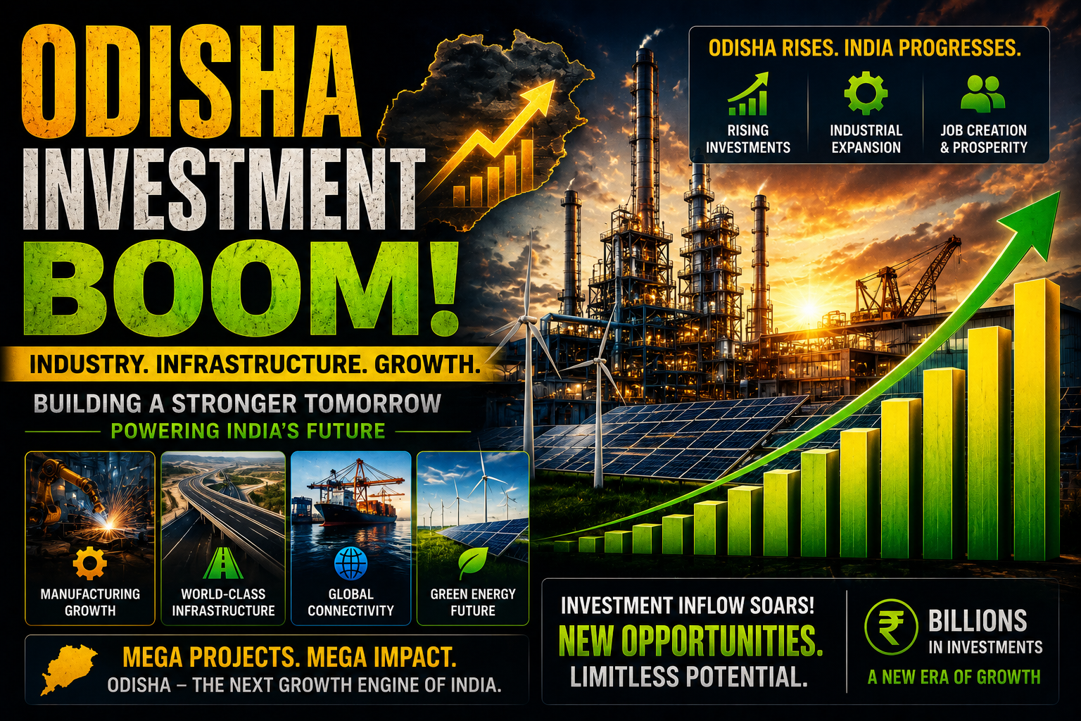 Odisha securing large industrial investment proposals across green energy and manufacturing sectors