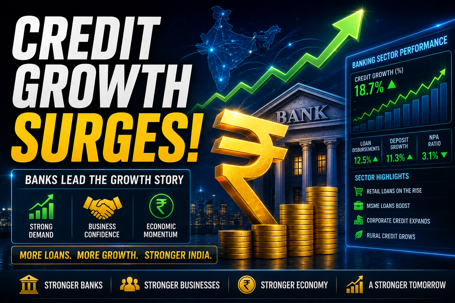 India bank credit growth reaching ₹212.9 lakh crore during FY26