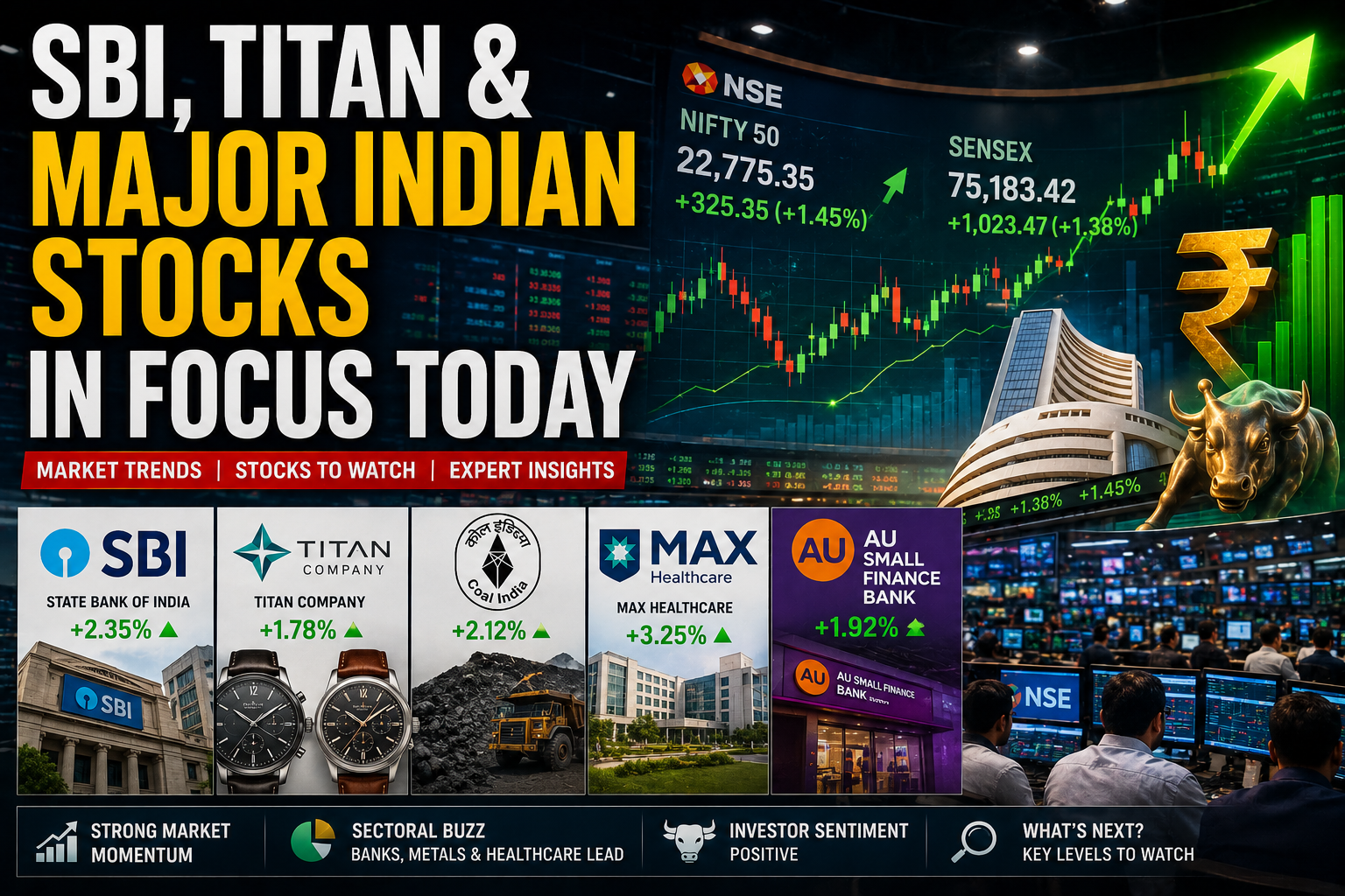 SBI Titan and major Indian stocks in focus during today’s trading session
