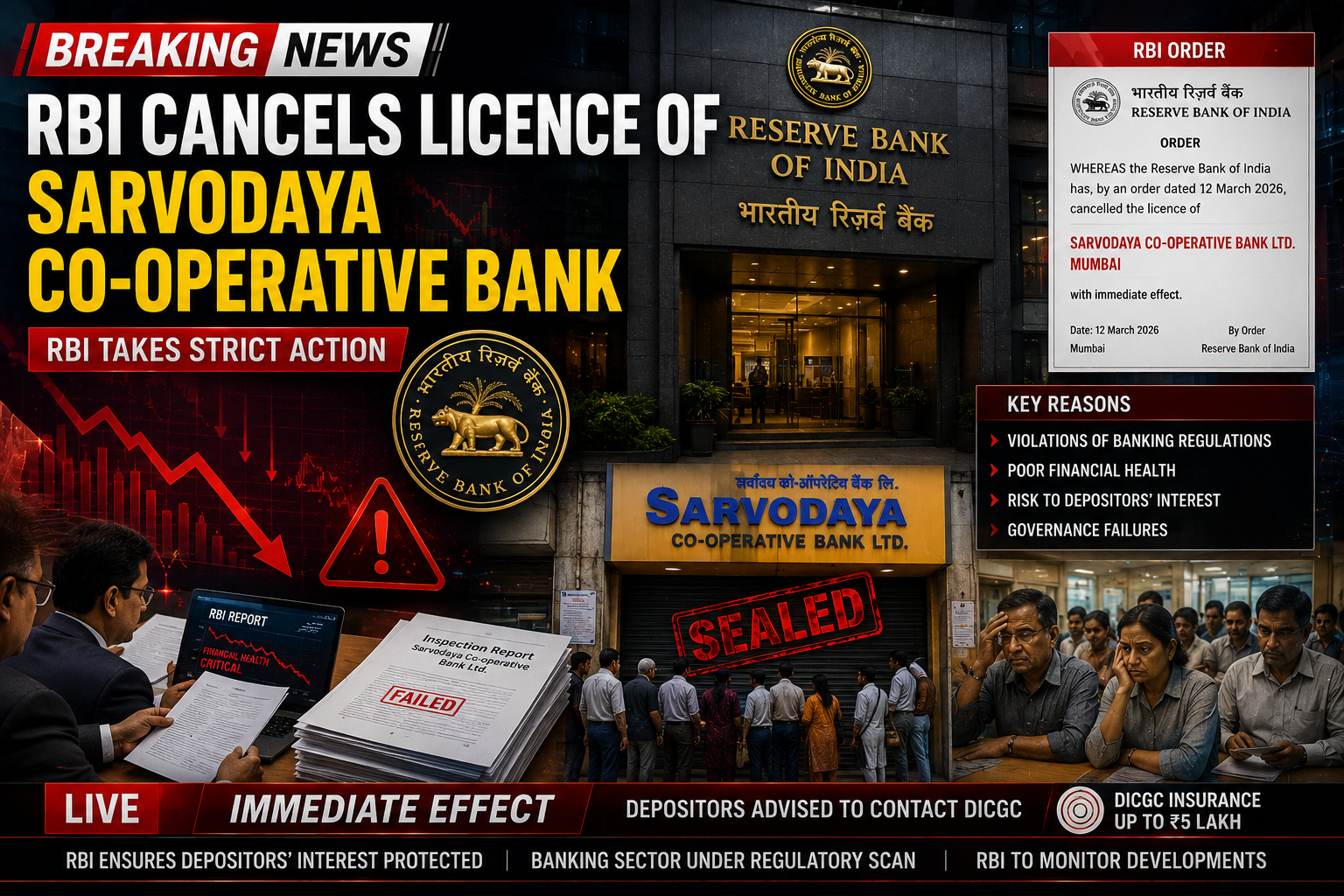 RBI cancelling licence of Mumbai based Sarvodaya Co operative Bank