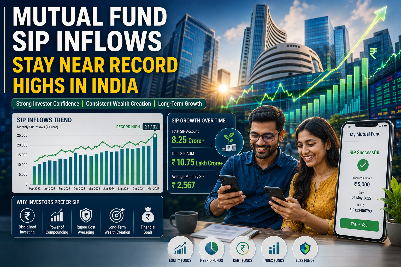 Mutual fund SIP inflows remaining near record highs in India