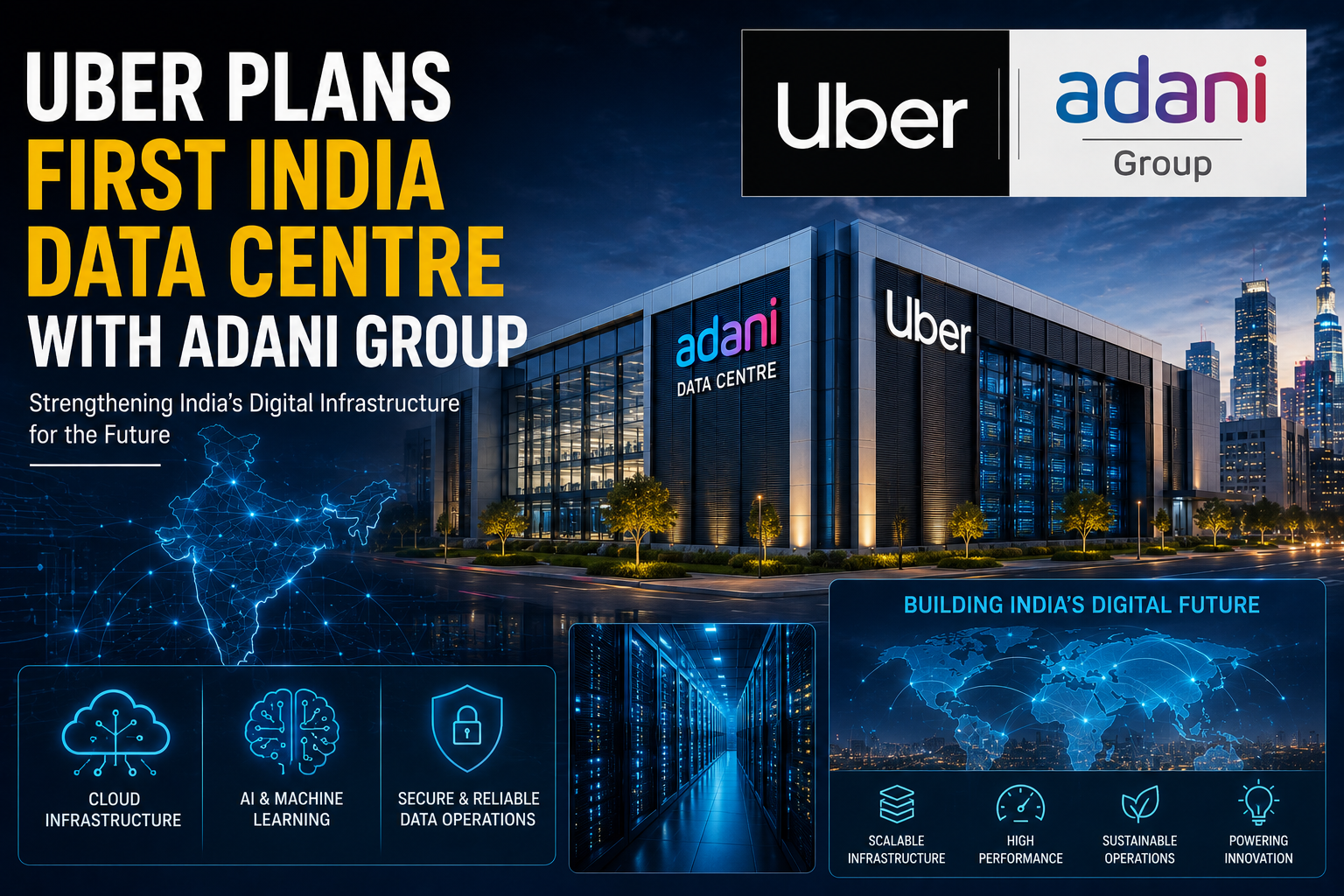 Uber planning first India based data centre with Adani Group partnership