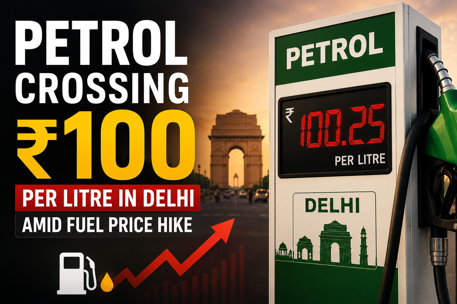 Petrol crossing ₹100 per litre in Delhi amid fuel price hike