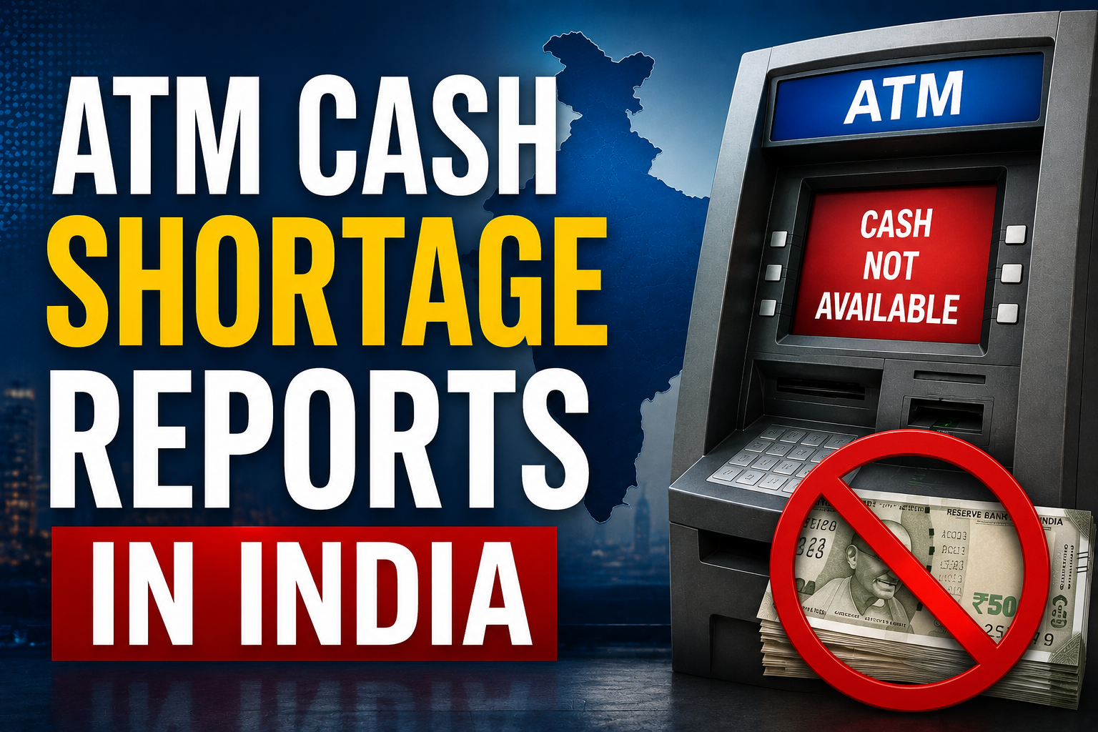 ATM cash shortage reports in India prompting government to seek reports from banks on cash availability currency distribution and banking operations