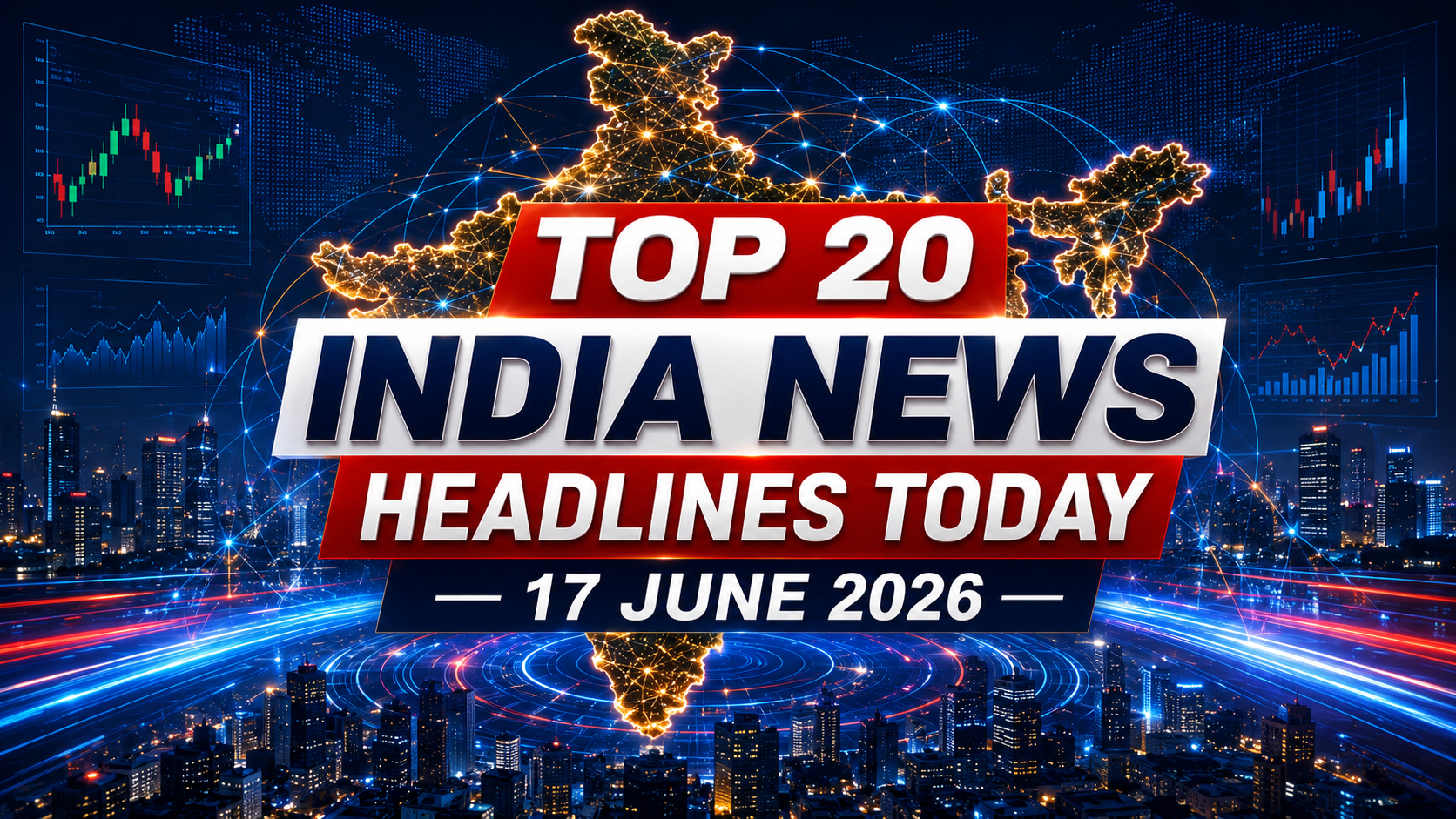 Top 20 India News Headlines Today – 17 June 2026