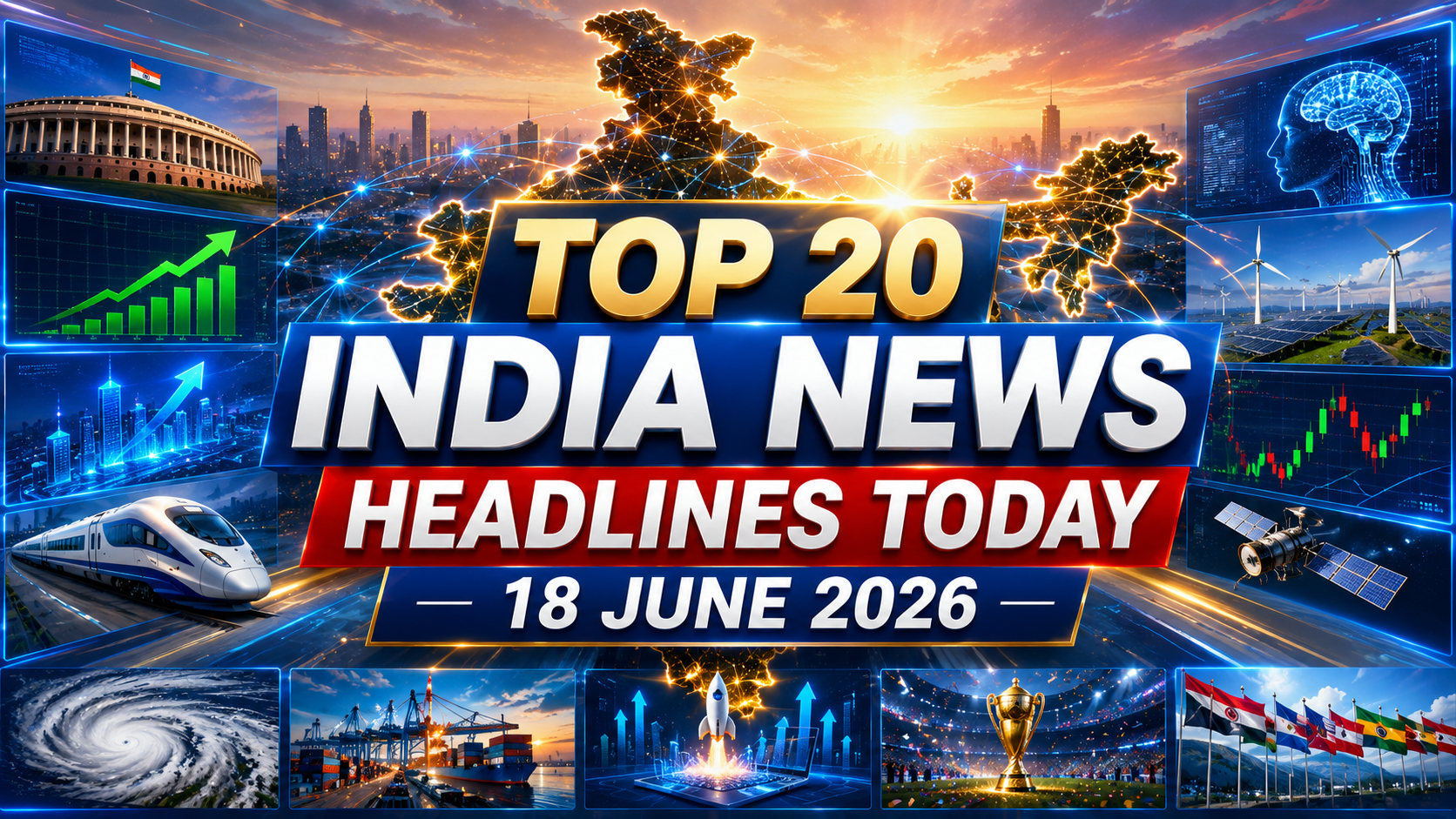 Top 20 India News Headlines Today – 18 June 2026