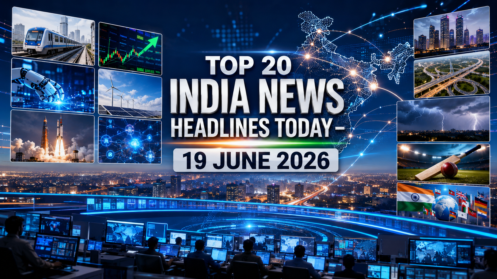 Top 20 India News Headlines Today – 19 June 2026