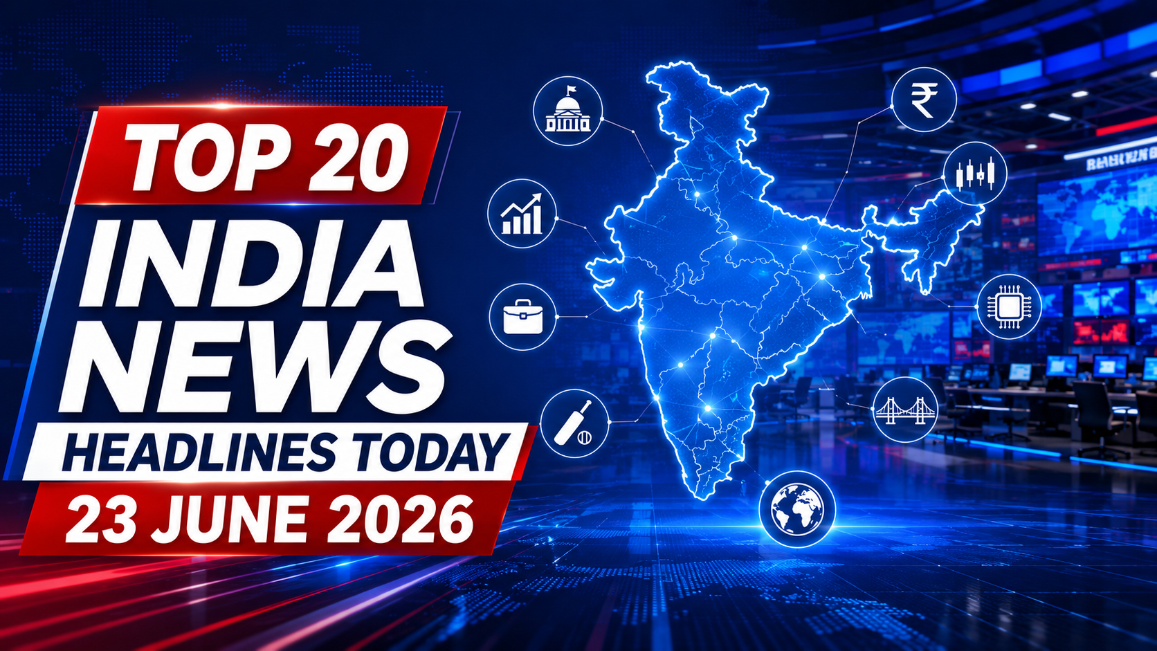 Top 20 India News Headlines Today – 23 June 2026