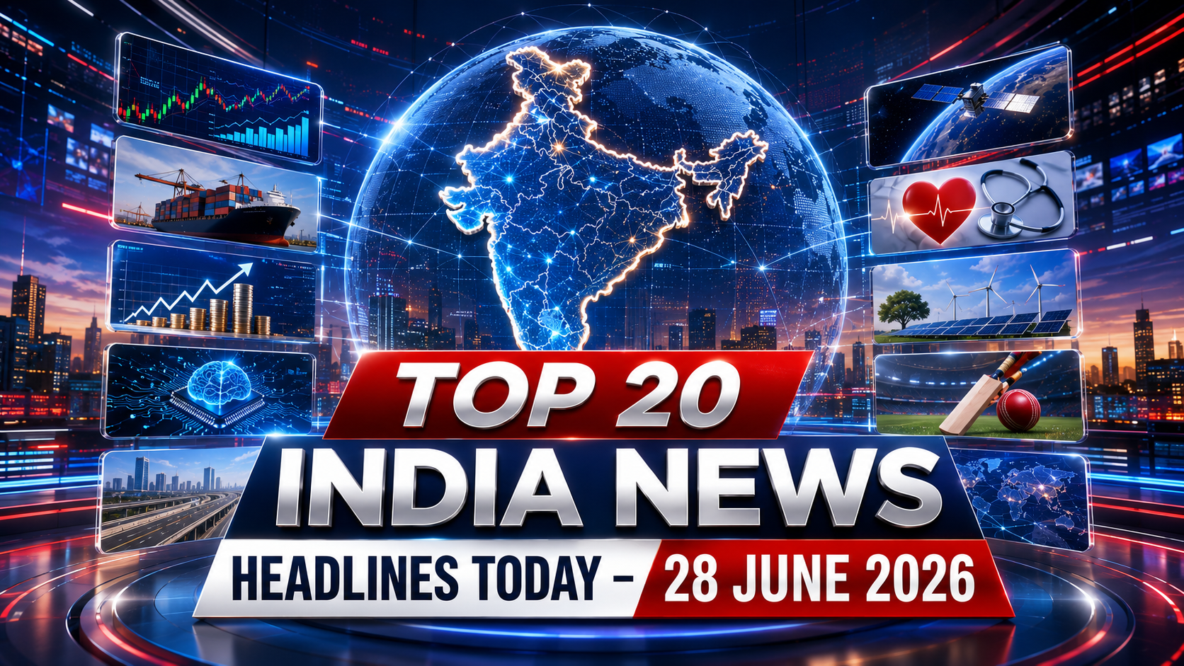 Top 20 India News Headlines Today – 28 June 2026