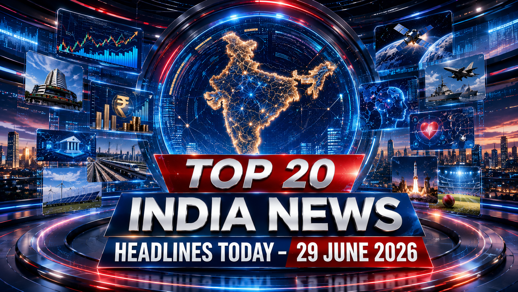 Top 20 India News Headlines Today – 29 June 2026