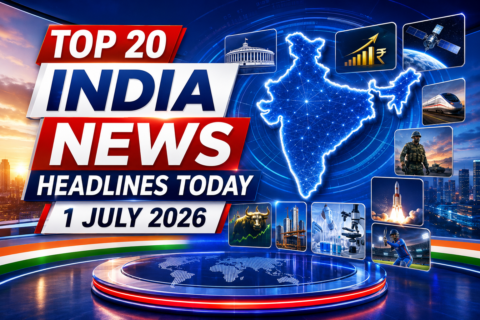 Top 20 India News Headlines Today – 1 July 2026
