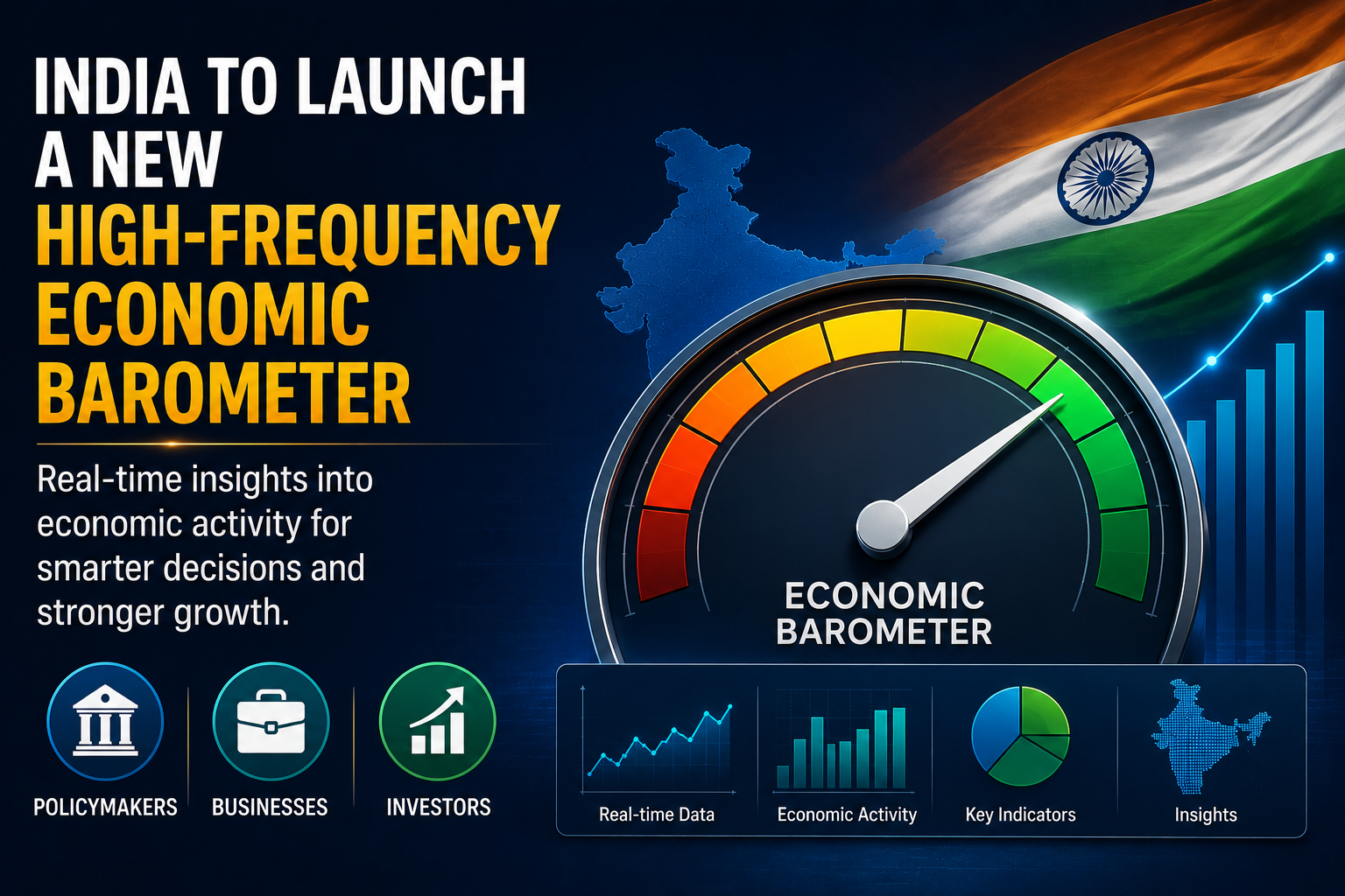 India to launch a new high-frequency economic barometer to provide real-time insights into economic activity, supporting policymakers, businesses, and investors.
