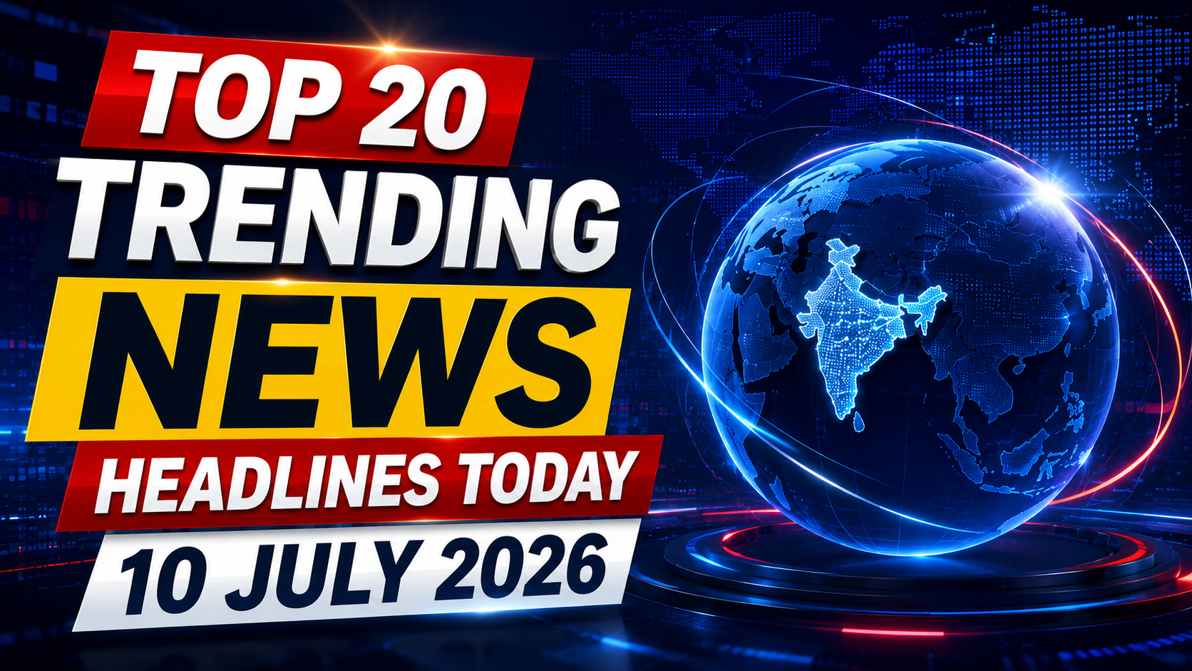 Top 20 Trending News Headlines Today – 10 July 2026