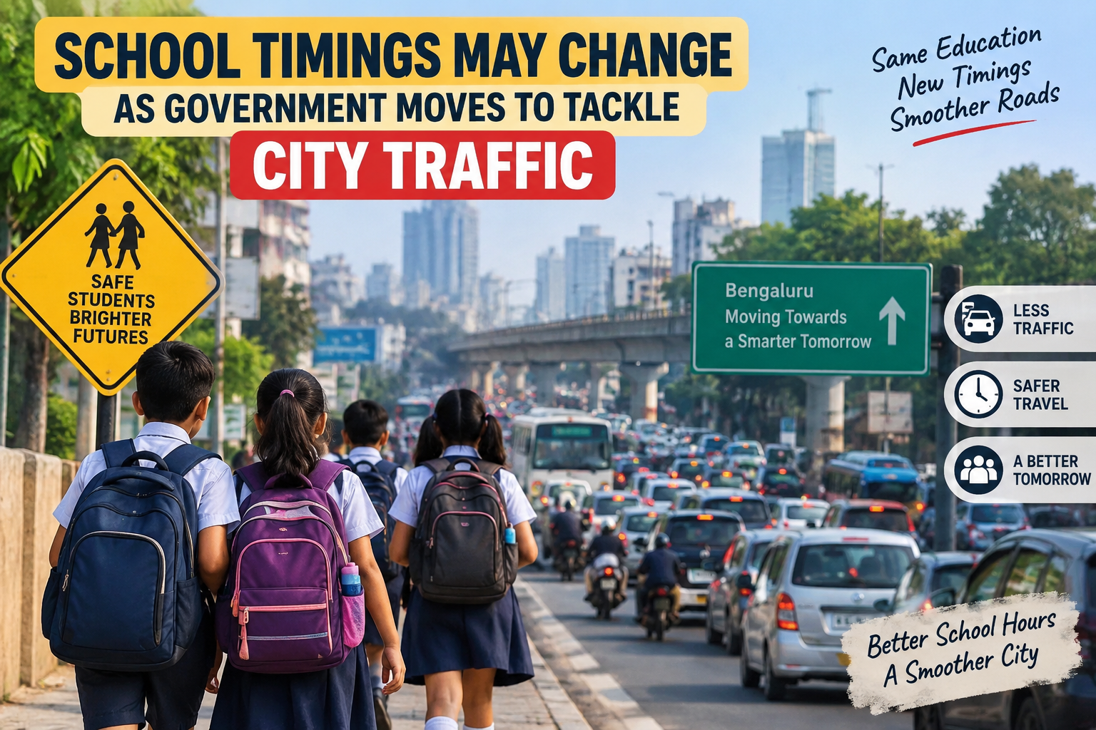 Bengaluru School Timings May Change to Ease Heavy City Traffic