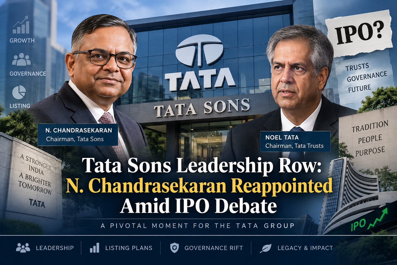 Tata Sons Leadership Row: N. Chandrasekaran Reappointed Amid IPO Debate
