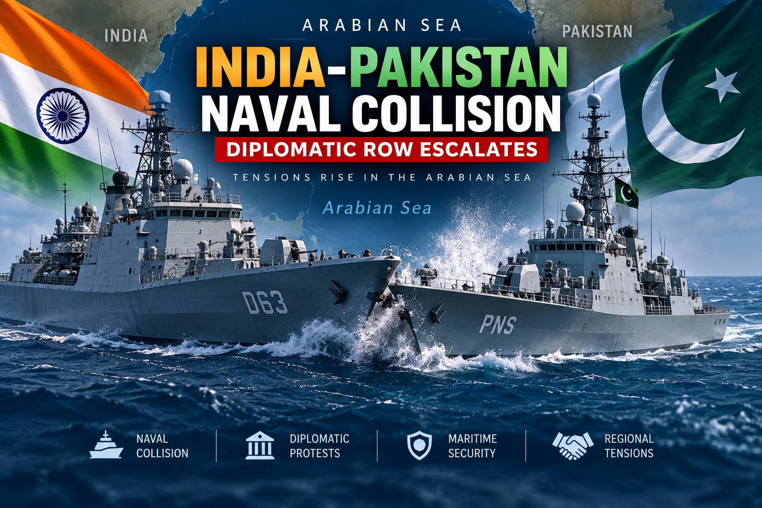 Arabian Sea Naval Collision: India-Pakistan Diplomatic Row Escalates