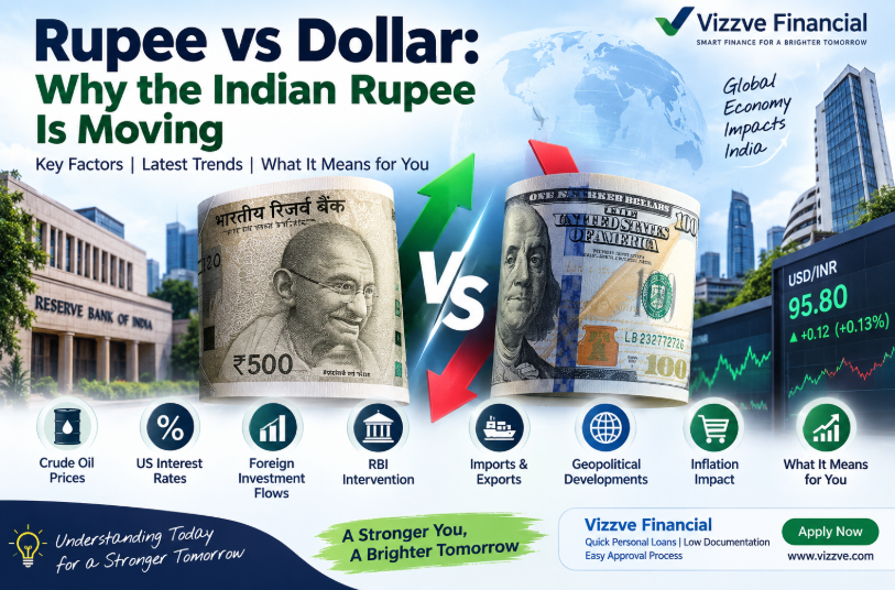 Rupee vs Dollar: Indian rupee movement against the US dollar, USD/INR exchange rate, RBI policy, crude oil prices and global economic factors in 2026