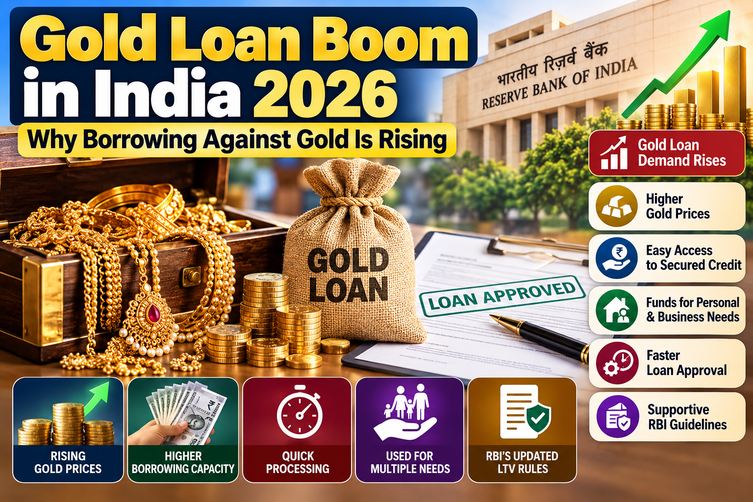 Gold Loan Boom in India 2026: Rising Gold Prices, Loan Against Gold Demand and RBI Gold Loan Rules