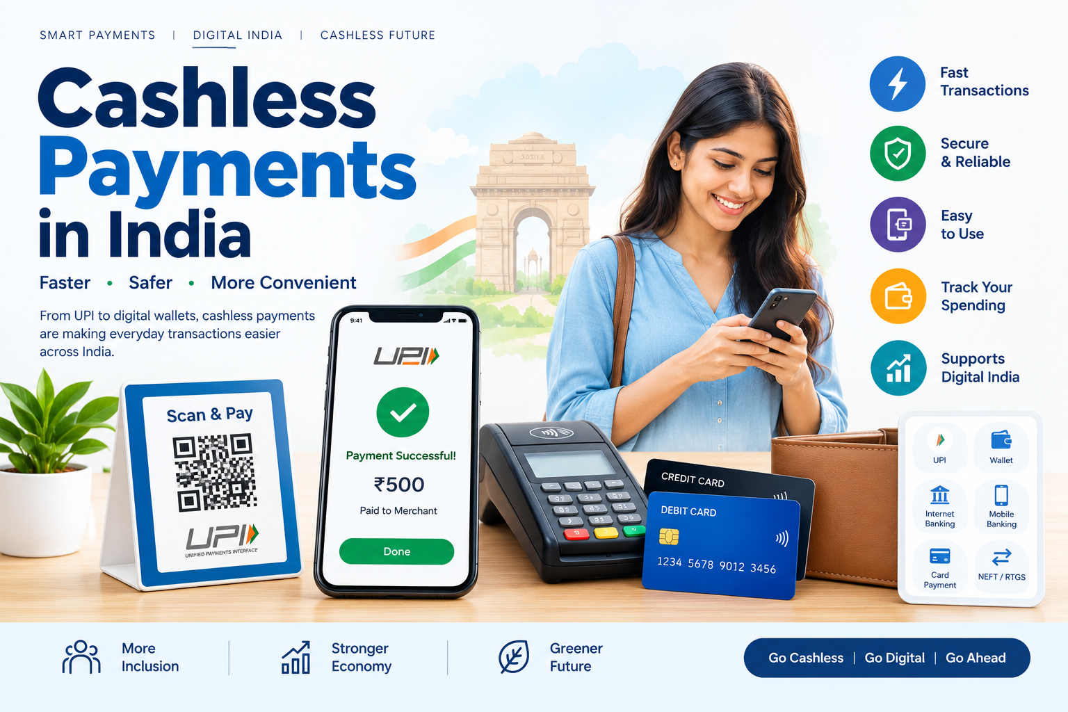 Revenue e-payments in India showing UPI, digital payments, online transactions, electronic payment methods, and secure cashless transactions.