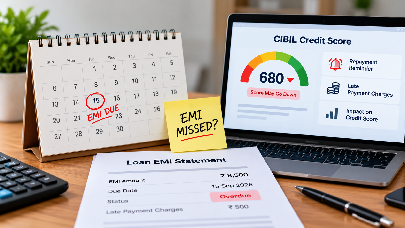 One missed loan EMI, repayment reminder, and credit score impact explained