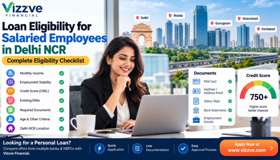 Loan eligibility checklist for salaried employees in Delhi NCR – Vizzve Financial