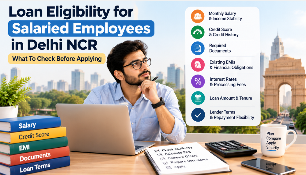 What to check before applying for a personal loan for salaried employees in Delhi NCR