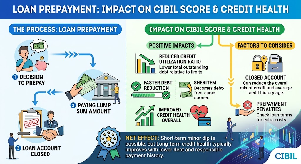 Loan prepayment and its impact on CIBIL score and credit health