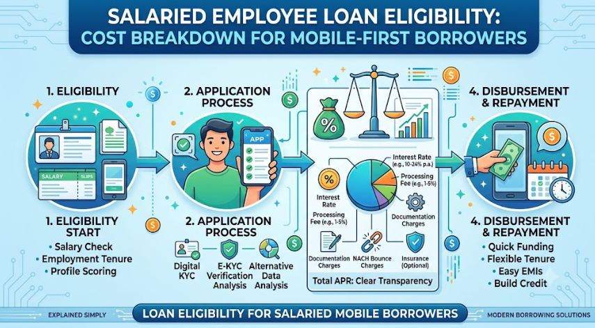 Loan Eligibility for Salaried Employees in Mobile-First Borrowers – Cost Breakdown | Vizzve