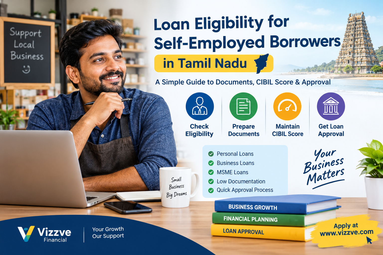 Loan Eligibility for Self-Employed Borrowers in Tamil Nadu — A Simple Guide to Documents, CIBIL Score & Approval